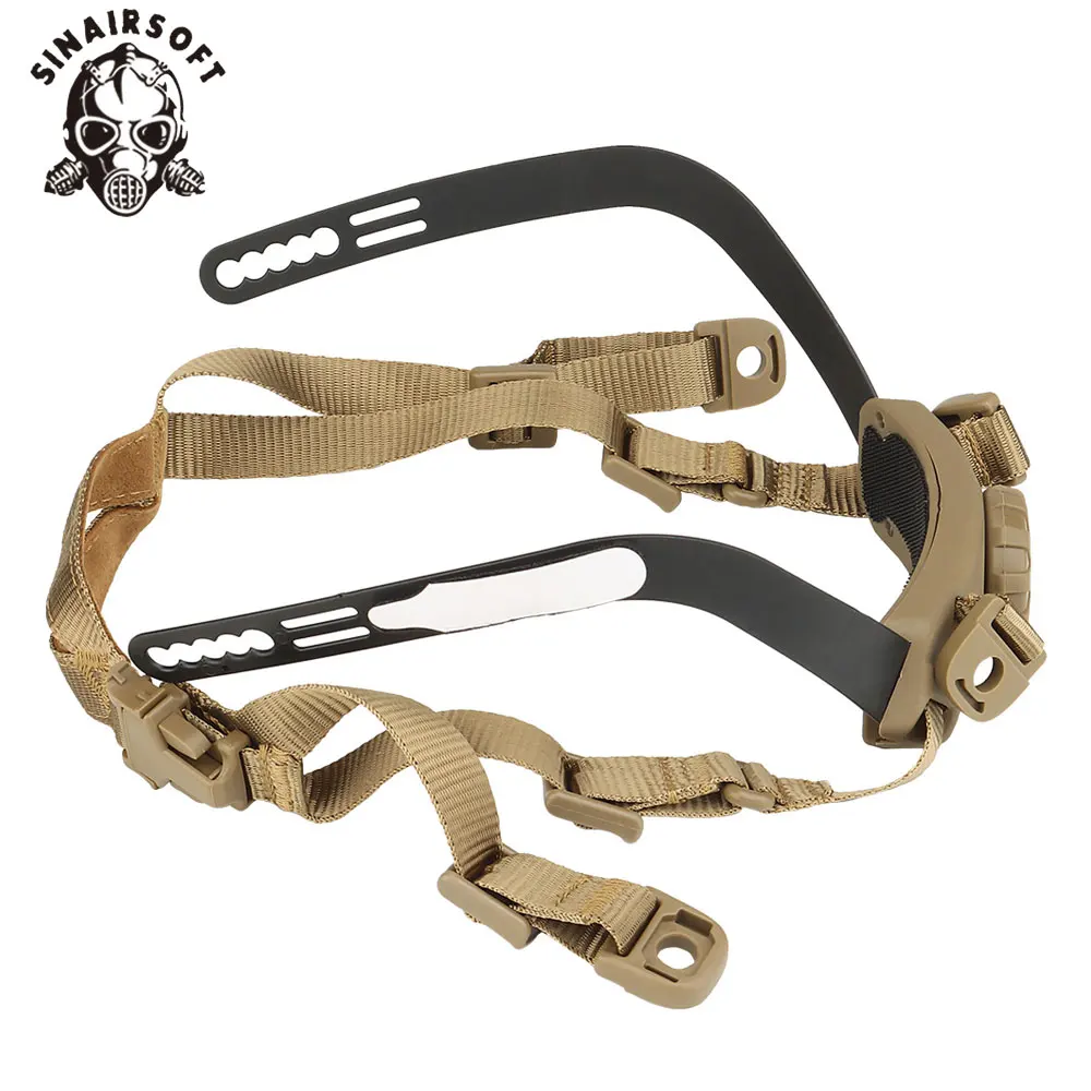 Sistema de suspensión de casco táctico ajustable, correa de bloqueo de cabeza interior para cascos de corte alto FAST SF, accesorios de caza y tiro