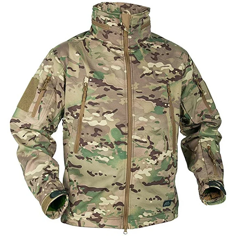 Chaqueta polar de caza de invierno para hombre, abrigo de camuflaje táctico impermeable de concha suave, ropa Airsoft, cortavientos Multicam - imagen 4