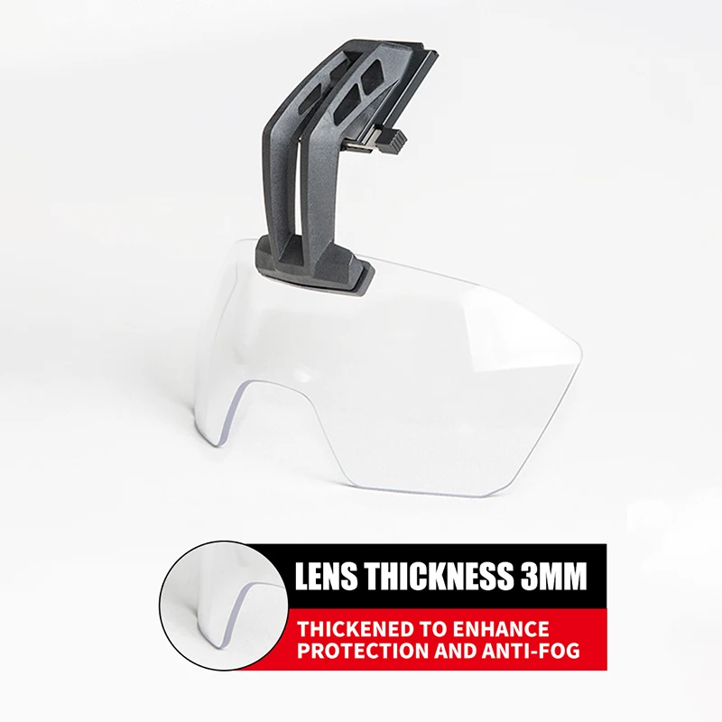 FMA-gafas protectoras de seguridad para casco táctico, visera de brazo fijo, lente de 3mm, antivaho, gafas gruesas - imagen 5
