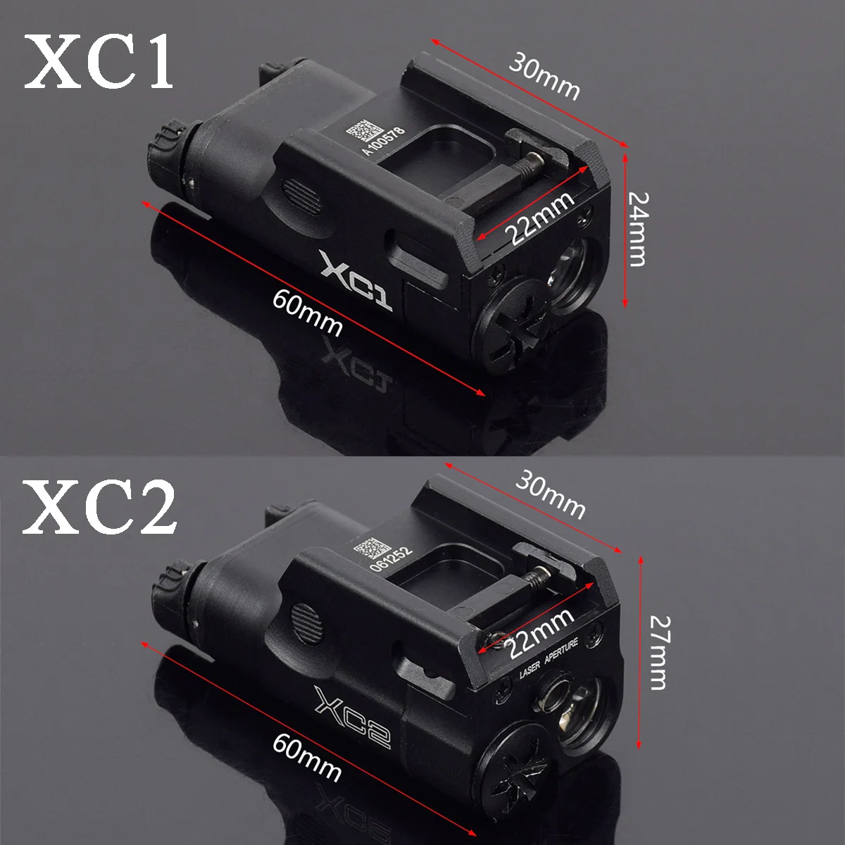 Linterna táctica XC1 XC2 compatible con Glock 17 G17 G19 P320, pistola Airsoft, accesorios de luz de explorador, riel Picatinny de 20mm - imagen 2