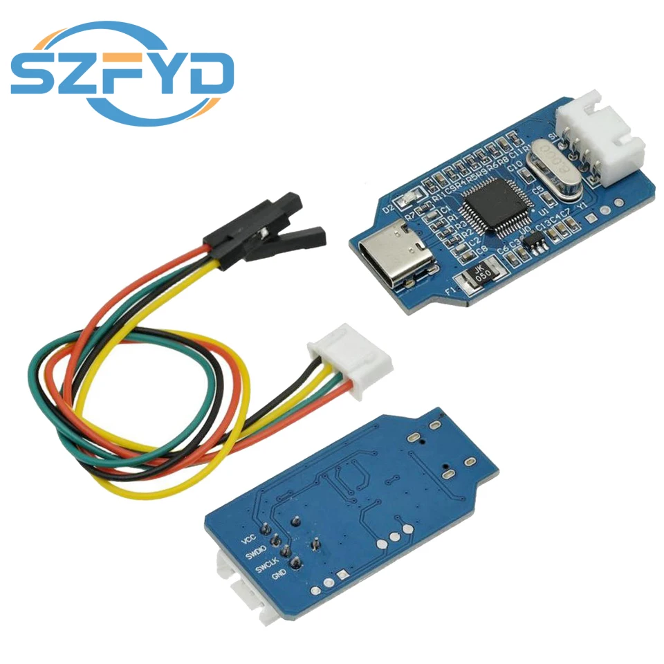 Programador depurador emulador OB-ARM ST-Link V2 SWD para STM32 Cortex-M con cable micro USB y cables Dupont