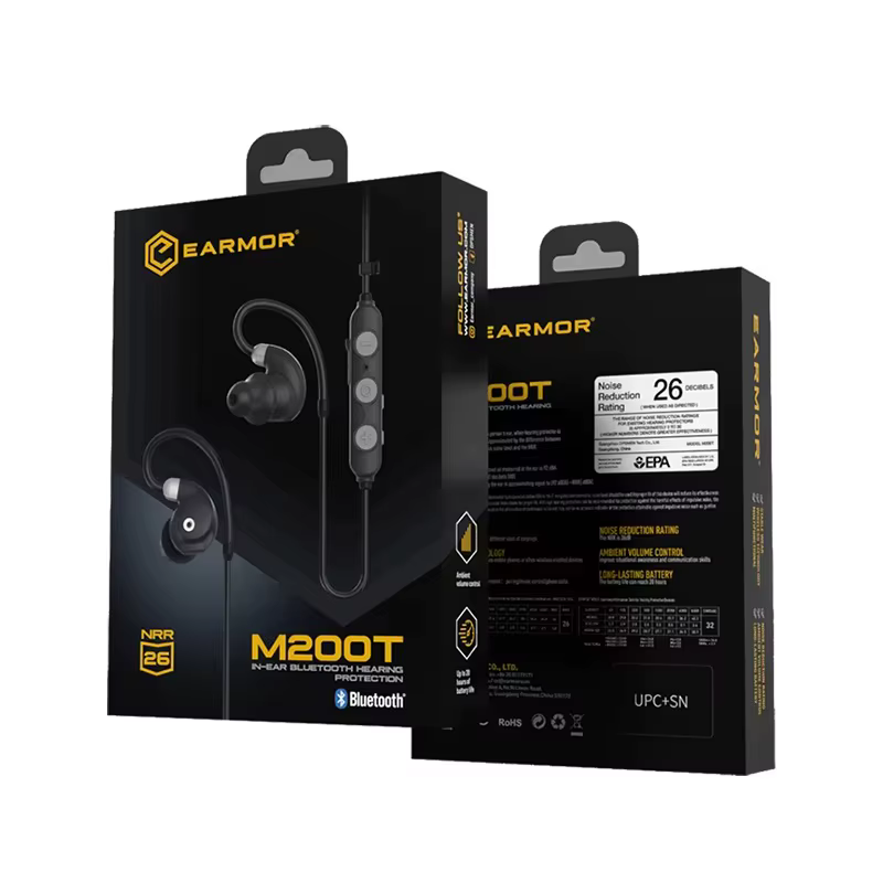 Vista frontal de los auriculares EARMOR M200T