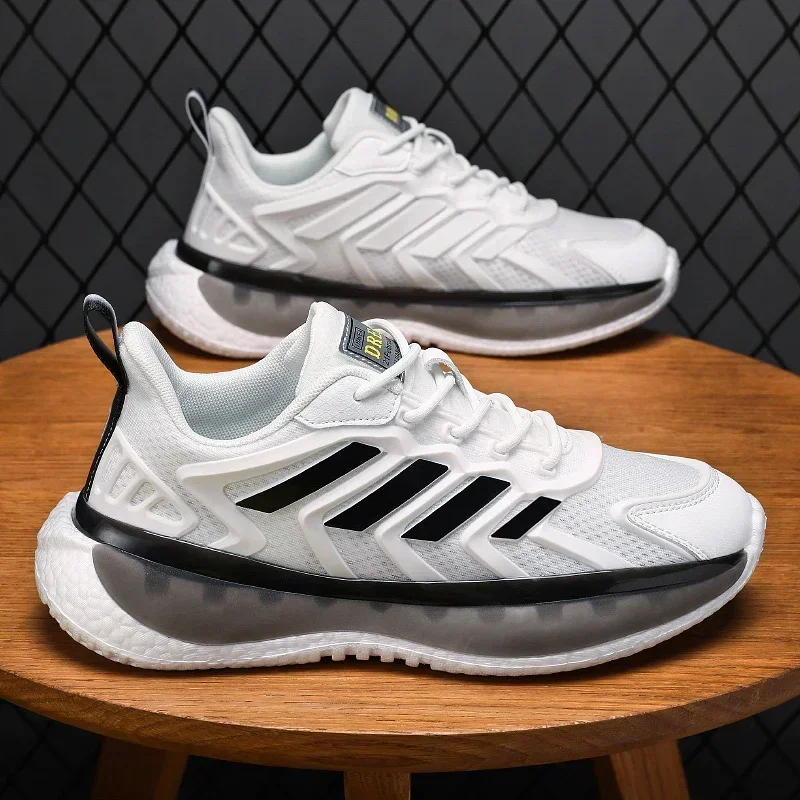 Zapatillas de deporte de malla transpirable para Hombre, Zapatos deportivos informales planos, cómodos, para correr - imagen 3