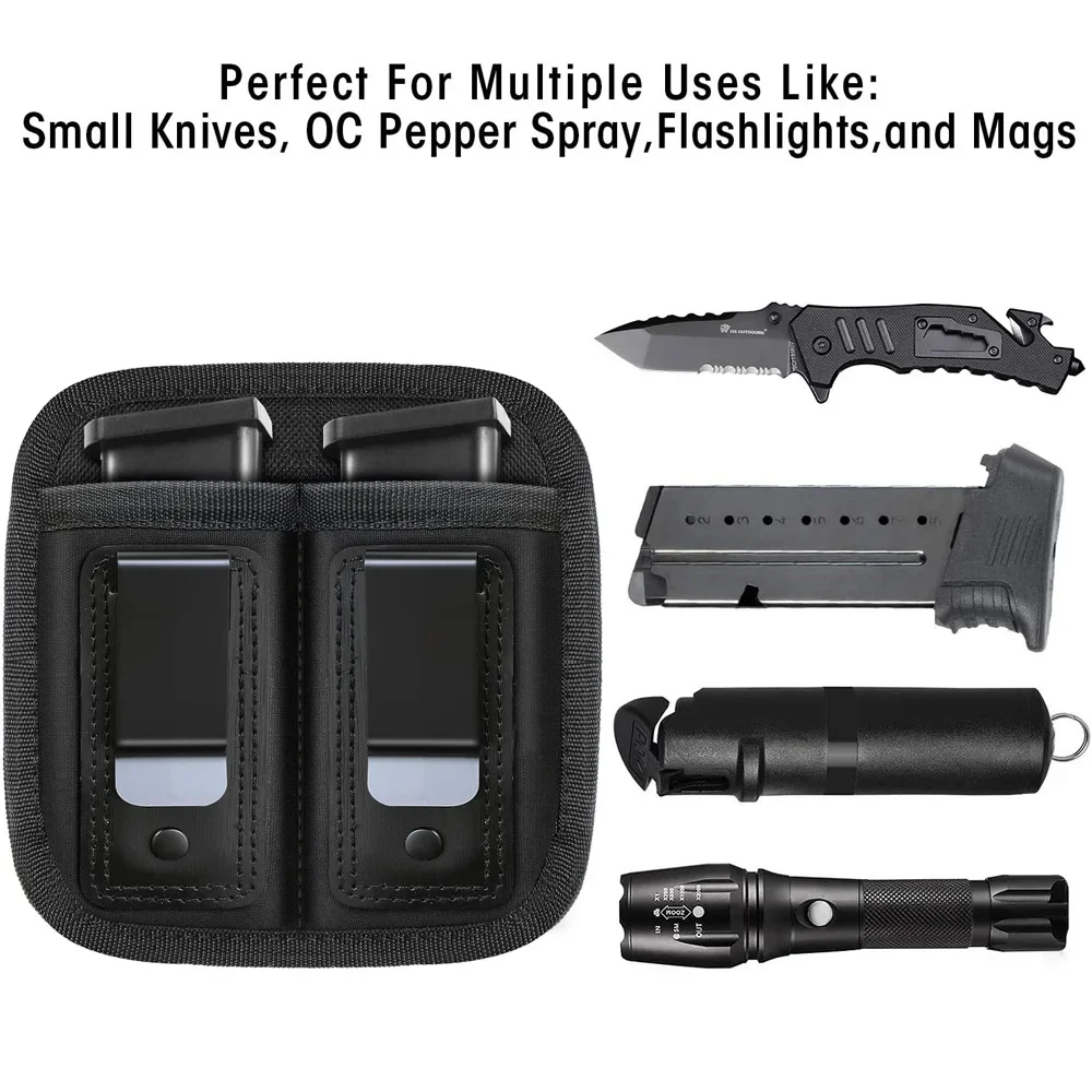 Funda de nailon para revista, funda para pistola de 9mm, funda de transporte oculta con Clip Glock 19 21 92, bolsa para pistola Mag