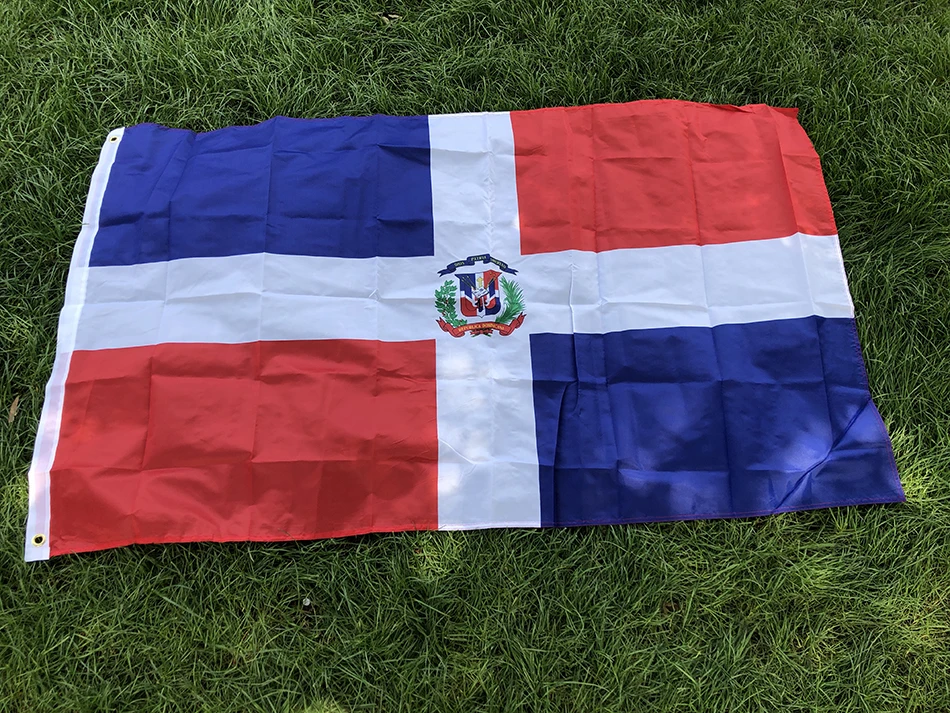 BANDERA SKY, envío gratis, 90x150cm, pancarta nacional colgante de poliéster de la República Dominicana, bandera grande para interiores y exteriores para decoración - imagen 2