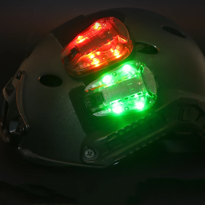 Lámpara táctica para casco, luz LED de señal de supervivencia, cinta mágica tipo mariquita, luz para casco, impermeable, equipo de caza y acampada al aire libre - imagen 5