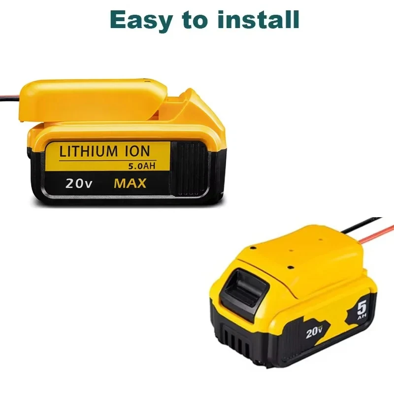 Arrancador de batería Lgniter para Makita/DeWalt/Milwaukee, Cable de refuerzo de batería de 18V con fusible, adaptador DIY de energía de emergencia automotriz - imagen 3