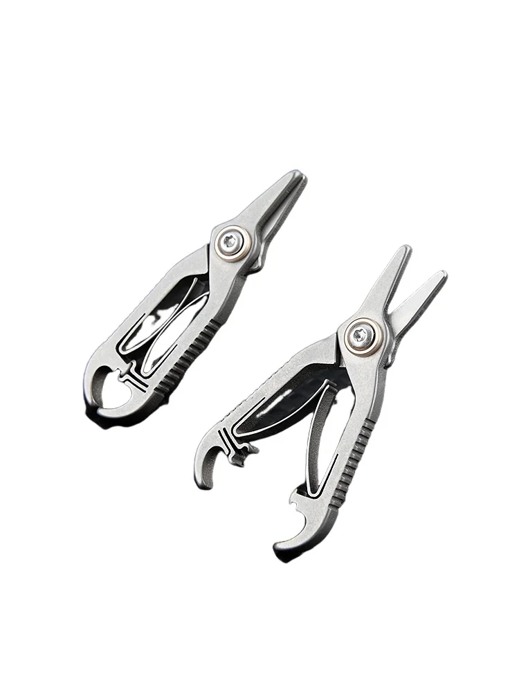 Tijeras de pesca de aleación de titanio, Mini tijeras de mano portátiles - imagen 5