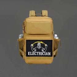 Parche bordado electricista con velcro – Insignia moral para chaleco táctico
