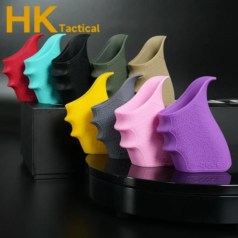 Nuevo 1 Uds cubierta de goma táctica antideslizante funda de agarre de caza para G17 G18 G34 G47 serie Weapo accesorio de mango de guardamanos - imagen 4