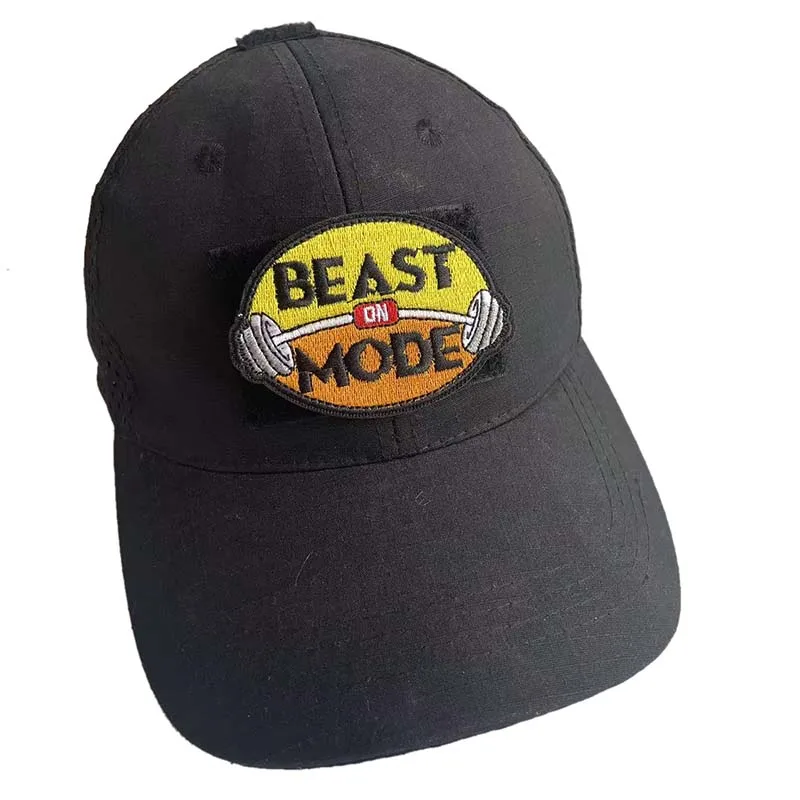 Modo de bestia, animales divertidos, mancuernas, Fitness, levantamiento de energía, parches de mochila táctica para sarga, apliques de ropa, insignia de moral bordada - imagen 4