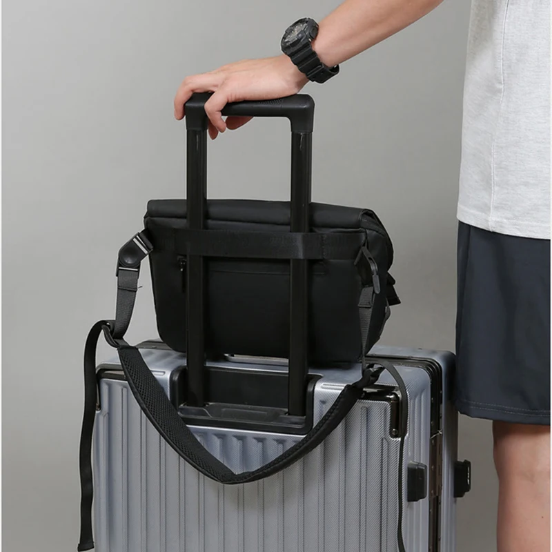 Bandolera mensajero para gimnasio para hombre, bolsas cruzadas de negocios para viajes al aire libre, compras, almacenamiento grande, paquete de viaje corto portátil - imagen 5