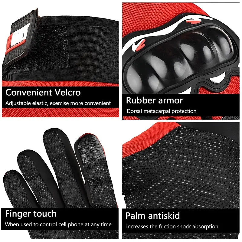 Guantes de motocicleta transpirables de dedo completo, protección para deportes al aire libre, guantes de moto de Cross Dirt Bike - imagen 4