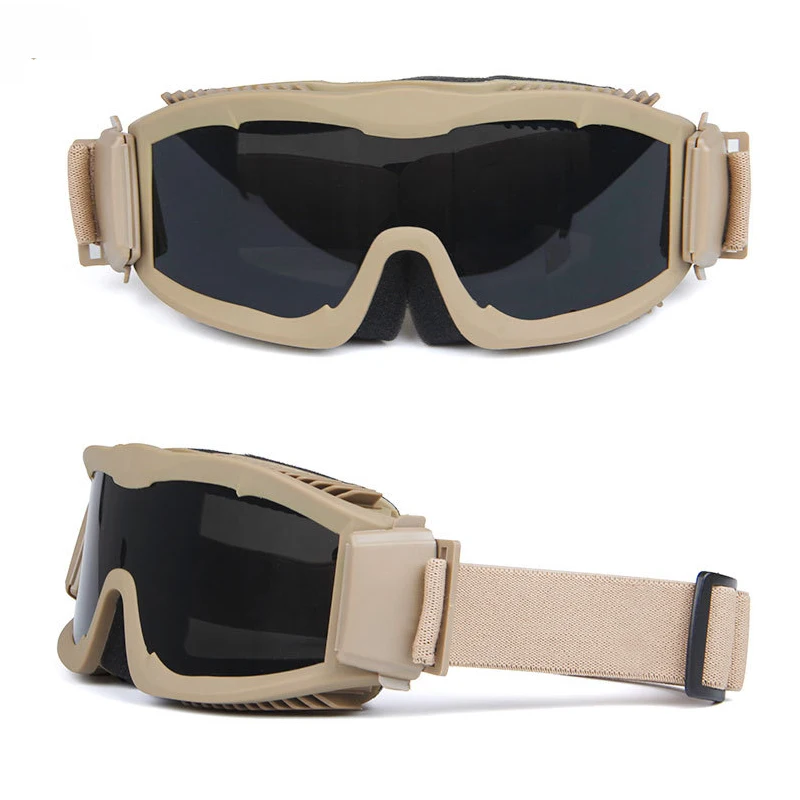 Gafas balísticas militares CS Wargame para exteriores para hombre, gafas de seguridad antigolpes para caza y tiro, gafas de sol tácticas con 3 lentes - imagen 2