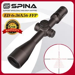 SPINA OPTICS GLACIER 6-36X56 FFP SFIR ED Lente Ultra Transparente 10-4000m RifleScope 35mm Tubo con montaje