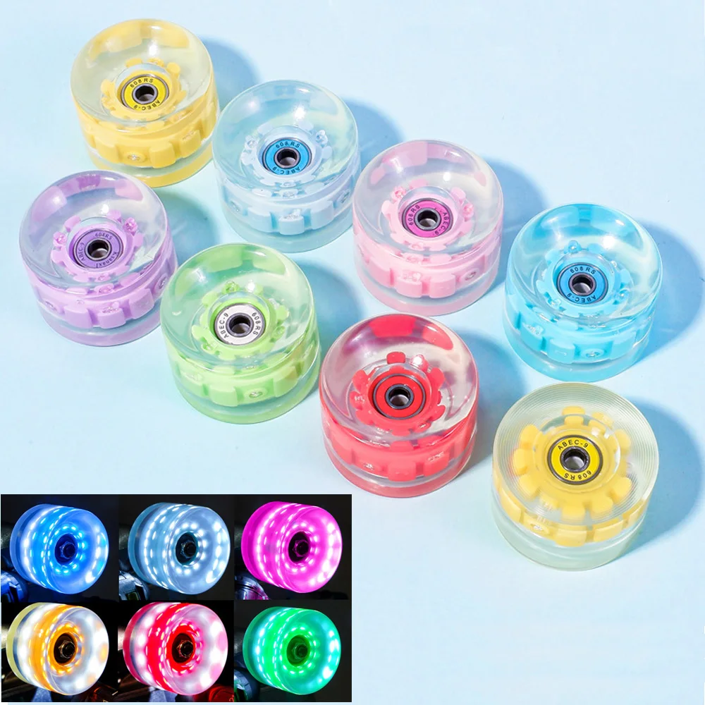 Ruedas iluminadas LED 65mm para surf terrestre y monopatín