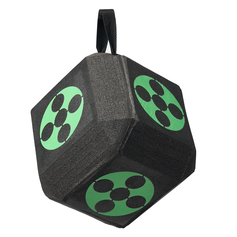 Tiro con arco objetivo poliédrico flecha 3D cubo de espuma autocurativa de alta densidad 23 x 23 cm