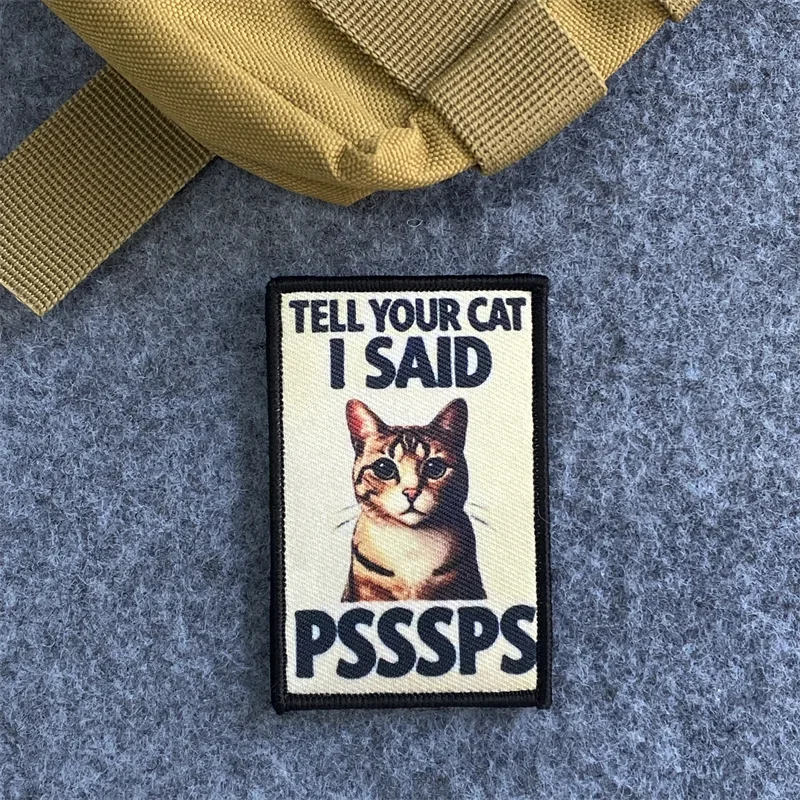 Parche moral táctico estampado gatito – Dile a tu gato que dije pssps - imagen 5