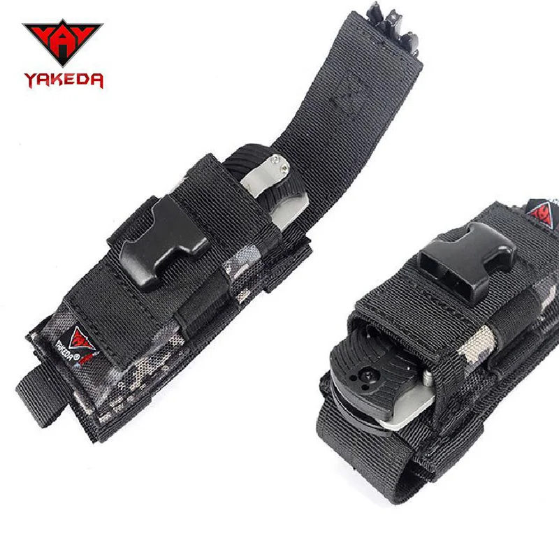 YAKEDA-Juego de bolsas para cuchillos Molle, paquete de accesorios de nailon 1000D, accesorios para herramientas de supervivencia para entrenamiento de caza/combinado al aire libre - imagen 4