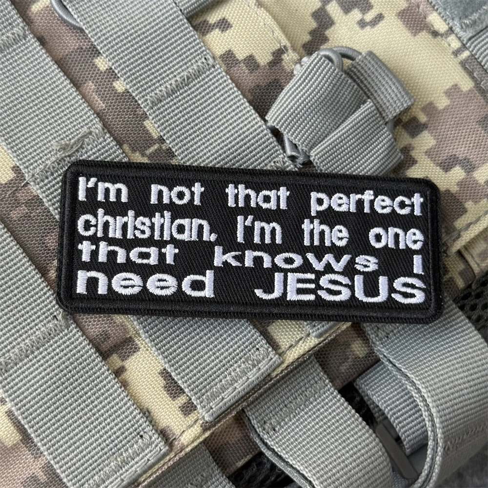 Josué 1:9 parche para versículo de la Biblia bordado gancho y bucle apliques religioso cristiano insignia de moral táctica parches pegatina militar - imagen 5