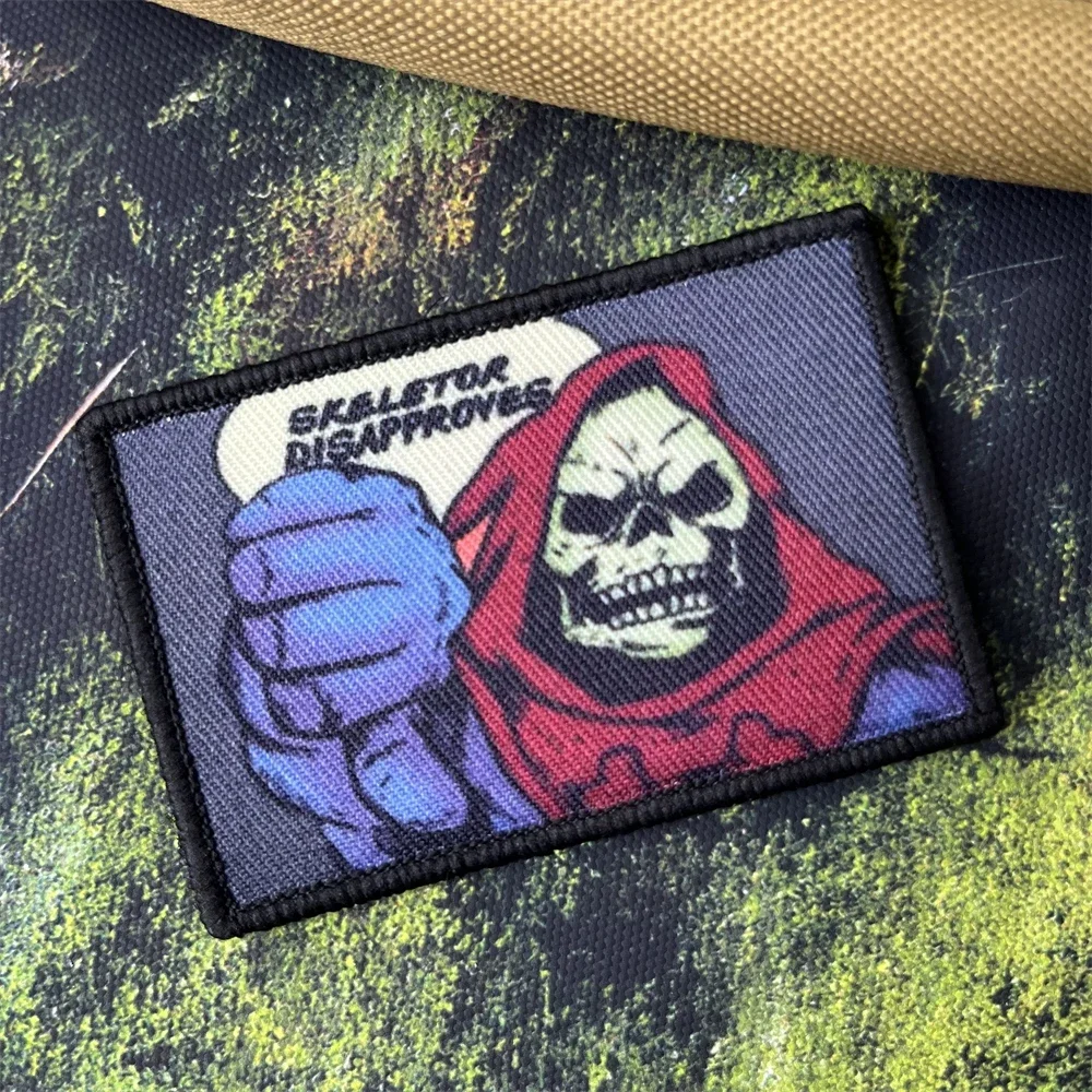 Un lobo en la ropa de oveja, parches tácticos de insignia de moral Pew Pew, pegatinas estampadas con gancho y bucle para mochila - imagen 5