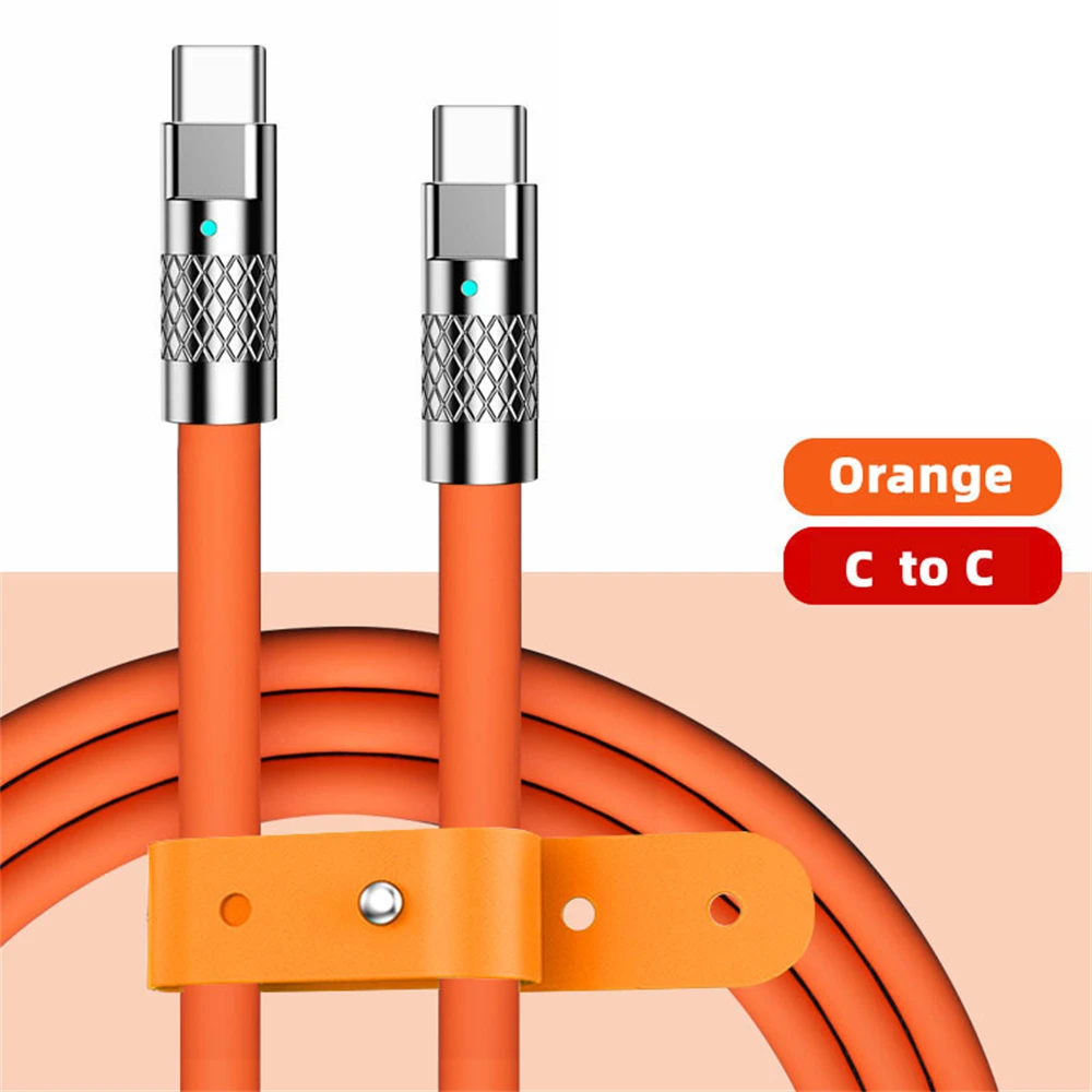 USB-A tipo A /USB-C tipo C A USB-C, silicona líquida, Ultra suave, 120W de potencia, Cable de datos USB2.0, carga rápida para ordenador portátil, tableta y teléfono - imagen 5