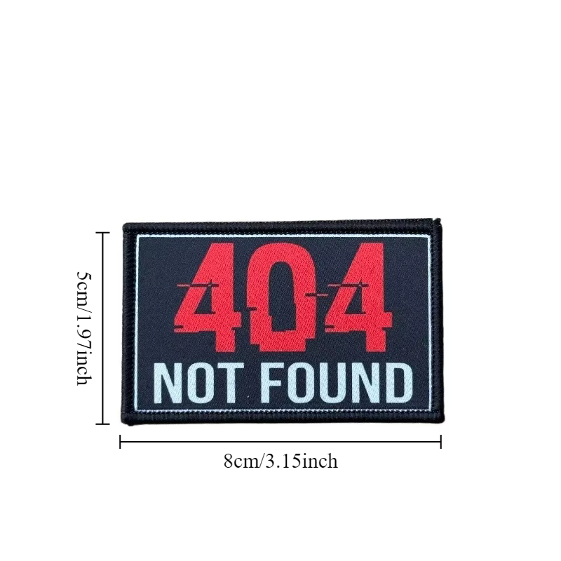 Parche táctico moral 404 Not Found velcro gancho-bucle para mochila - imagen 5
