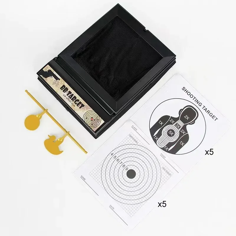 Paquete de objetivos de práctica de tiro de llave inglesa, caja de objetivo de doble propósito, papel giratorio de tiro, caja de objetivo de reciclaje, tirachinas - imagen 5