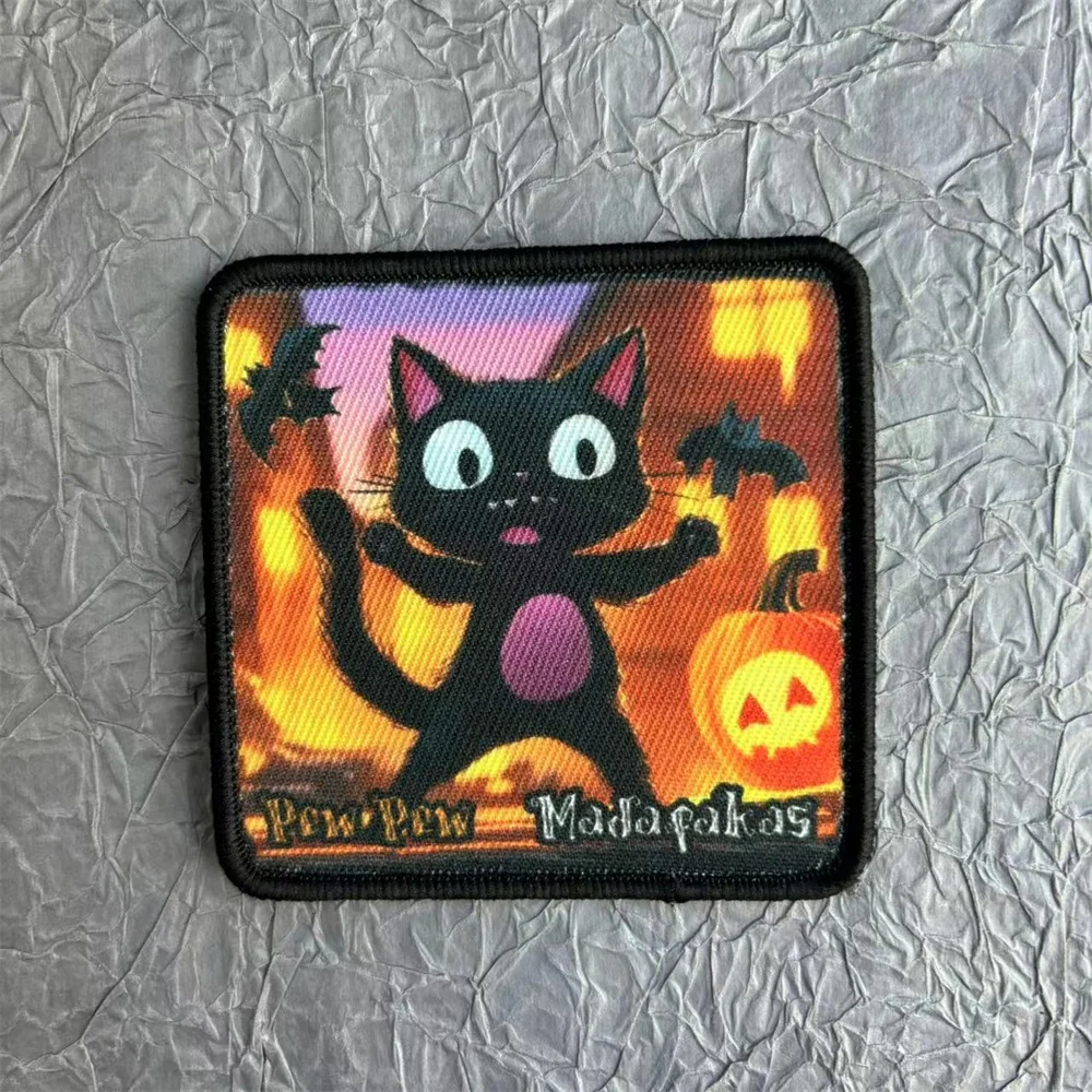 Parche de gato bordado en la ropa, pegatinas impresas, insignia de moral, parches tácticos militares, mochila, gancho y bucle, Wappen - imagen 4