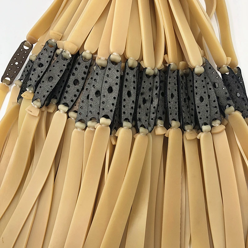 Banda de goma de cuero plano elástico grande y grueso para tirachinas de caza, rebote más rápido y más fuerte, uso de catapulta, 3 piezas, 2,0mm - imagen 3