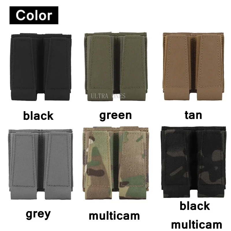 Bolsas tácticas para revistas GLOCK SIG P320 2011 H & K Molle, funda doble Mag de 9MM, bolsa para linternas y cuchillos de liberación rápida - imagen 2