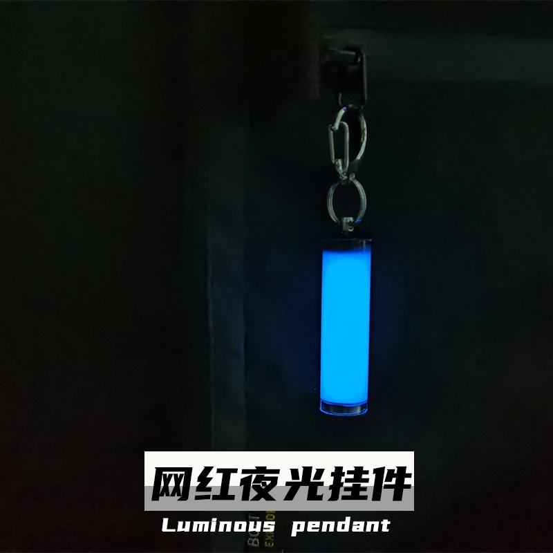 Colgante luminoso Everbright Glow Stick resina EDC llavero No-tritio brillo alto señal luz vehículo accesorio bolsa decoración - imagen 3