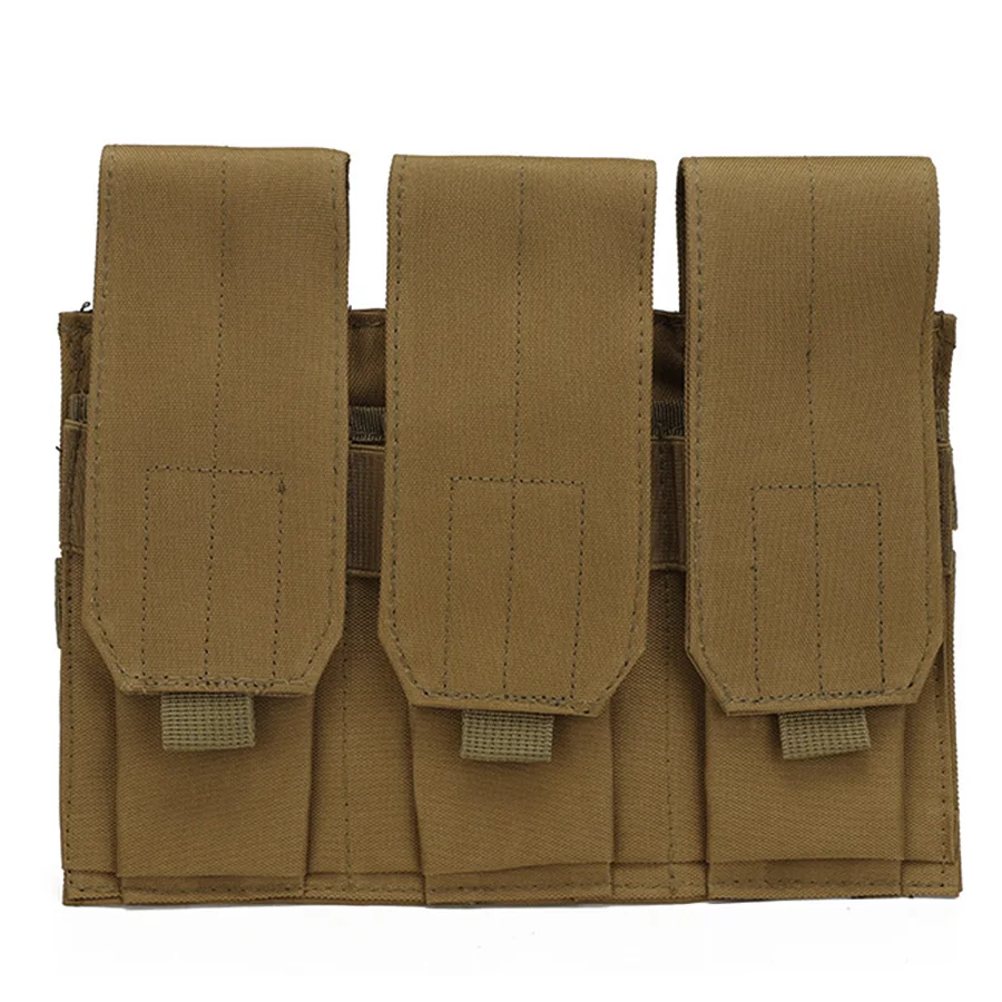 Bolsa de entrenamiento al aire libre con triple clip, chaleco de campo Molle, accesorio, miscelánea, bolsa de almacenamiento, walkie talkie