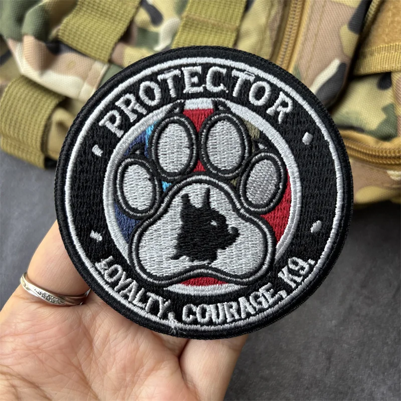Parche táctico bordado K9 protector – con velcro, para uniforme
