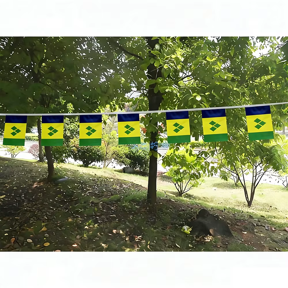 Banderines San Vicente y las Granadinas de poliéster para guirnalda - imagen 5