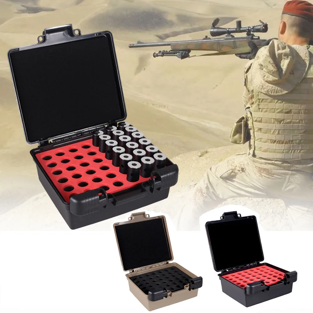 Caja de munición táctica de 42 rondas, caja de almacenamiento de munición 12GA, estuche de almacenamiento de cartuchos de escopeta para caza, contenedor de municiones de tiro