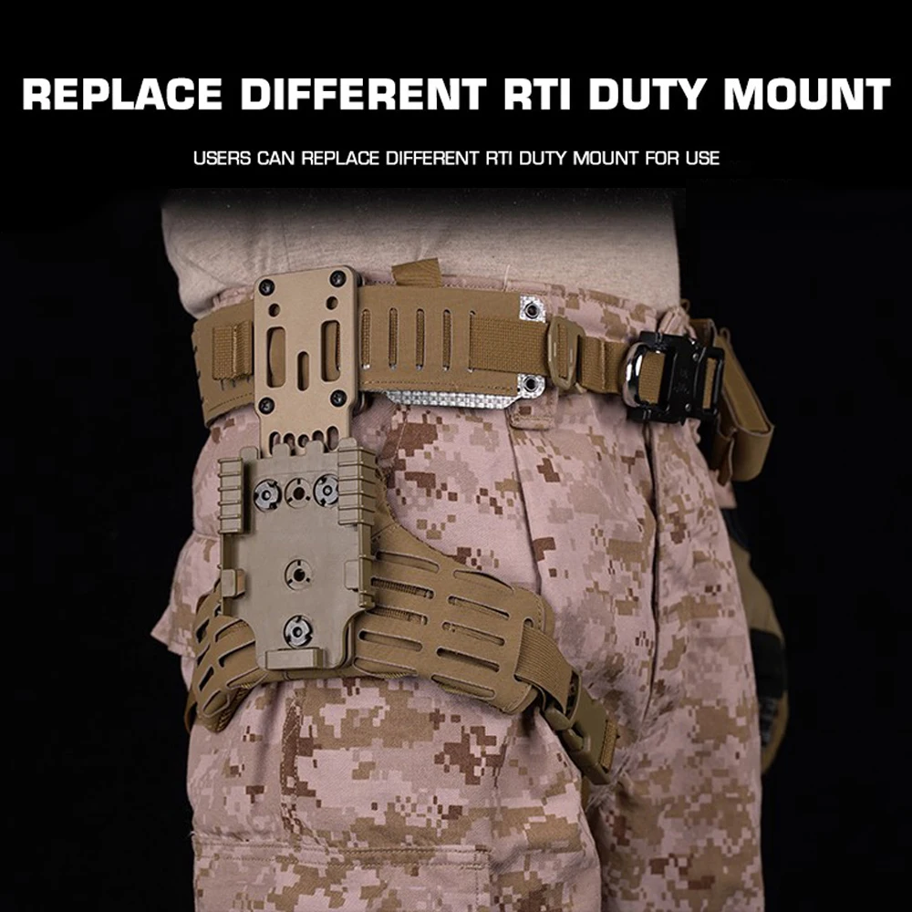 Adaptador de funda de Metal táctico combinación ARC RTI DUTY montaje lateral pierna QLS Kit caza tiro Airsoft funda Accesorios - imagen 5