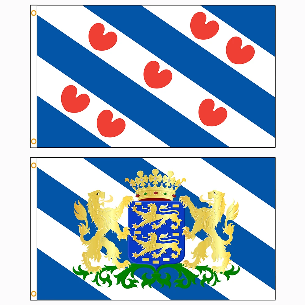 Bandera de Friesland de los Países Bajos, 90x150cm, decoración de banderas