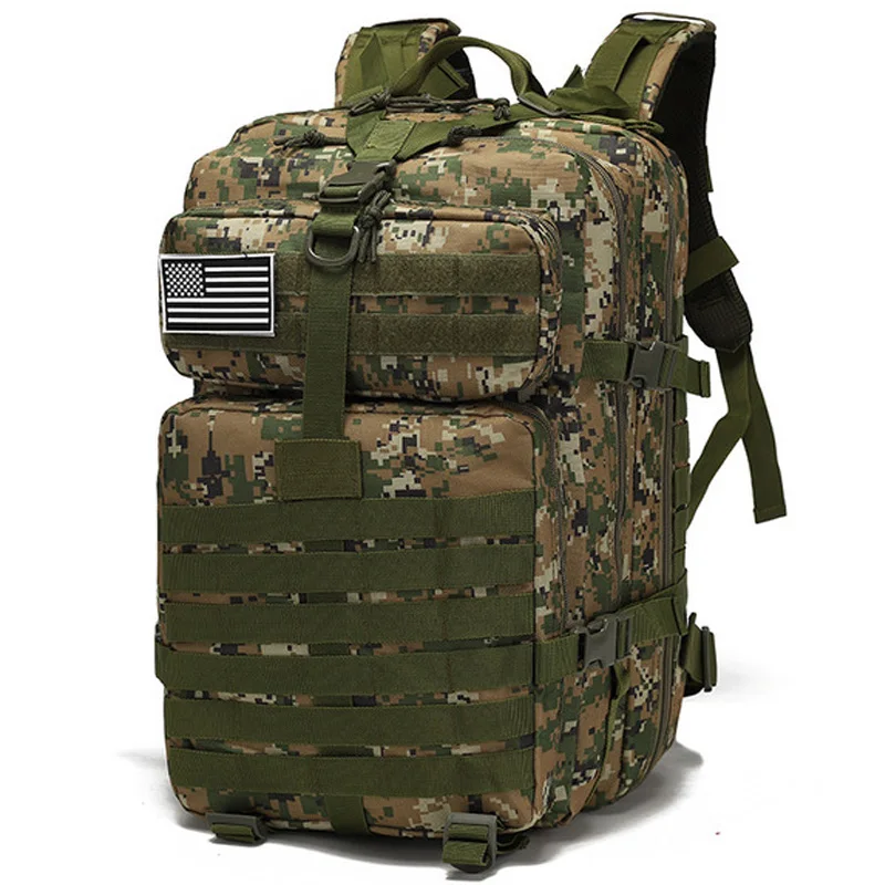 Mochila de gran capacidad para hombre, bolsa Molle 900D para acampar al aire libre, caza y senderismo, 45L - imagen 4