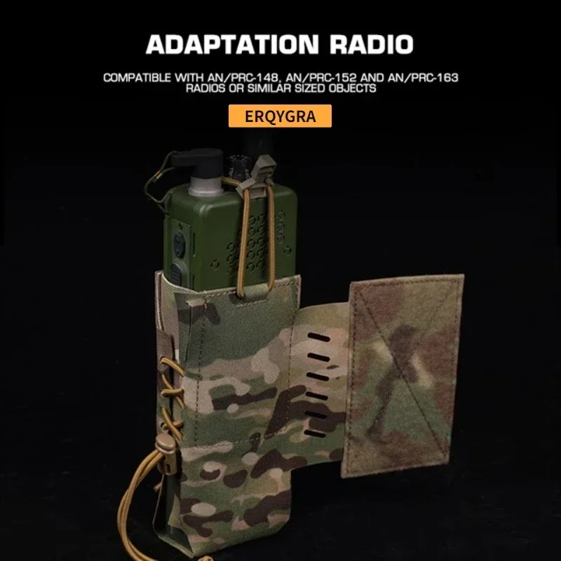 ERQYGRA bolsa de Radio táctica 2 uds chaleco equipo Airsoft caza CS tiro equipo de juego de guerra accesorios de sistema Molle Paintball - imagen 3