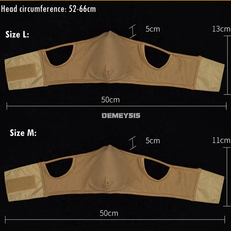 Pasamontañas táctico de media cara, Bandana transpirable para ciclismo al aire libre, caza, montar, con silicona, senderismo, tiro, bufandas deportivas - imagen 4