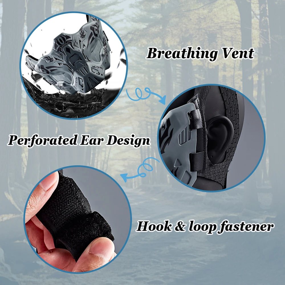Máscara de media cara Airsoft, máscara protectora facial para juegos de supervivencia CS, tiro, película de Cosplay, máscara de Paintball, accesorio de caza - imagen 5