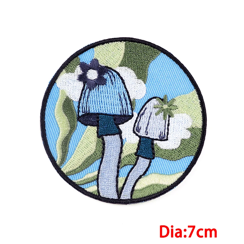 Parche bordado de ondas de setas para acampar en la montaña, parches para planchar en la ropa, apliques de costura de chaqueta bordados de sol y luna DIY - imagen 4