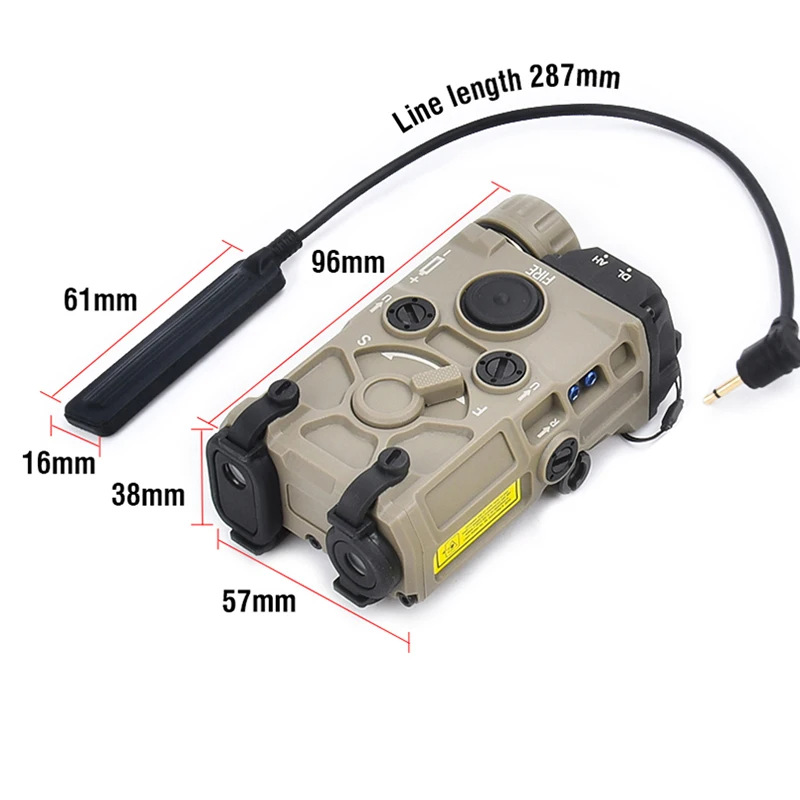 WADSN táctico OGL Eotec Nylon plástico rojo verde azul punto vista ajustar iluminación puntería caza blanco LED linterna estroboscópica - imagen 3