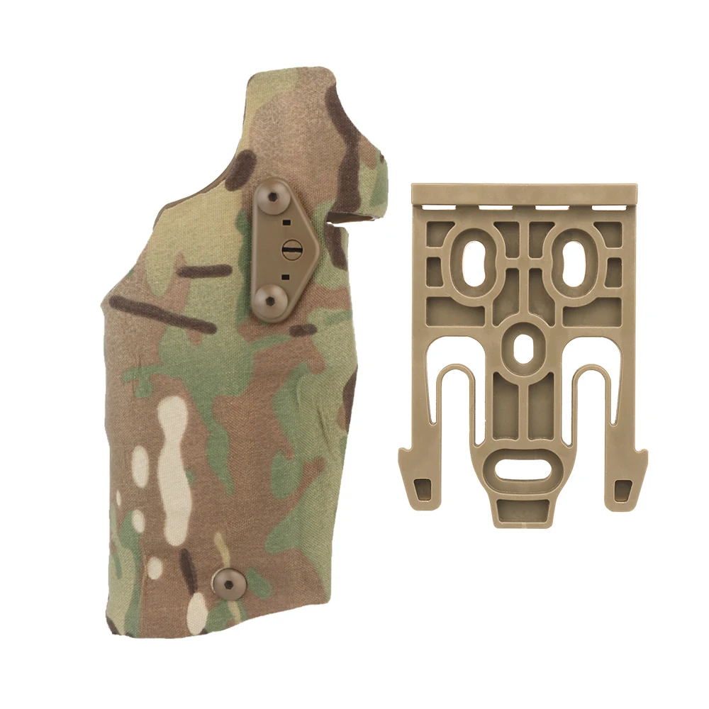 Funda táctica envuelta de nailon 6354DO, horquilla de bloqueo de liberación rápida, Glock, Compatible con G17 G19 con X300 X300U, arma ligera - imagen 5