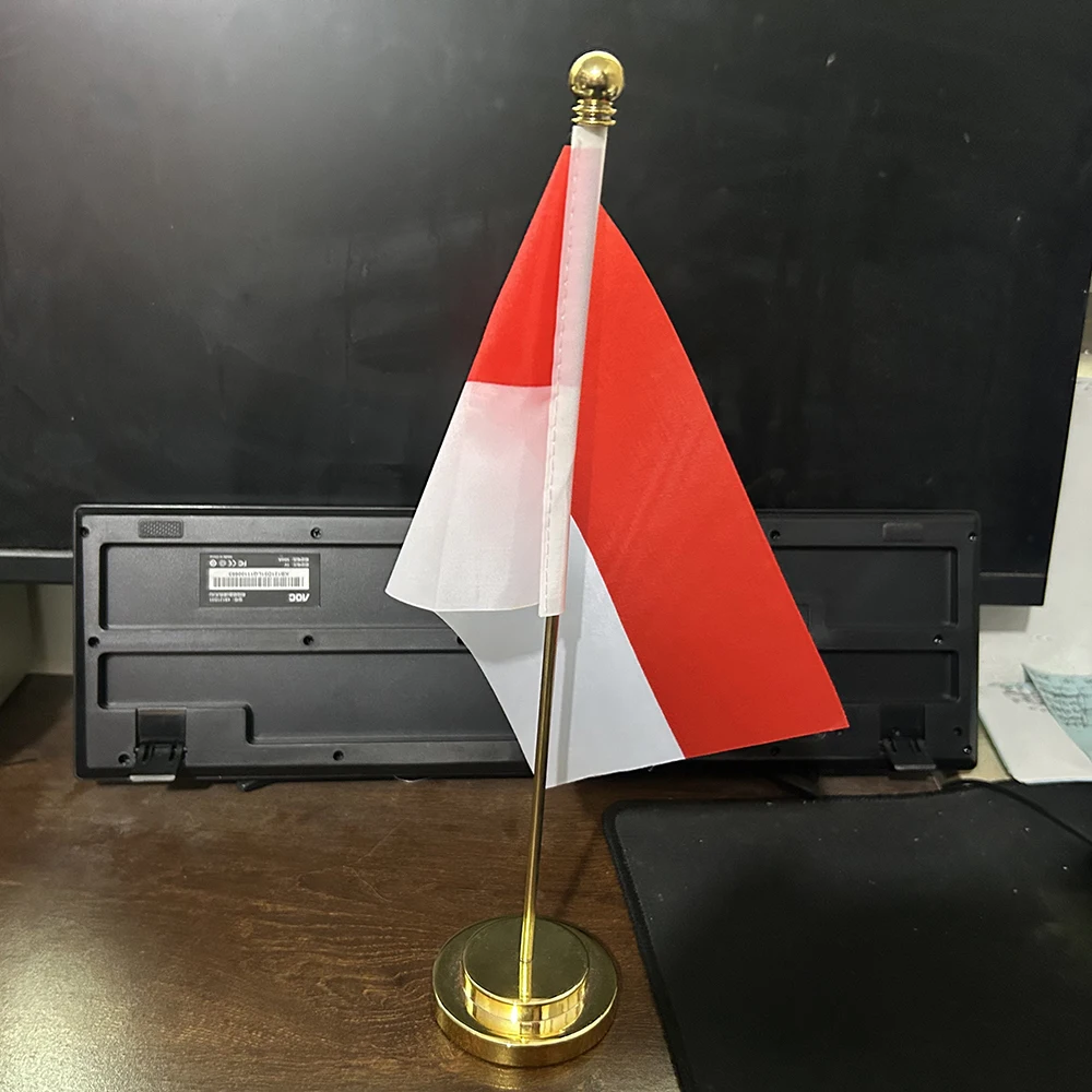Bandera Indonesia de escritorio en poliéster, soporte decorativo - imagen 4