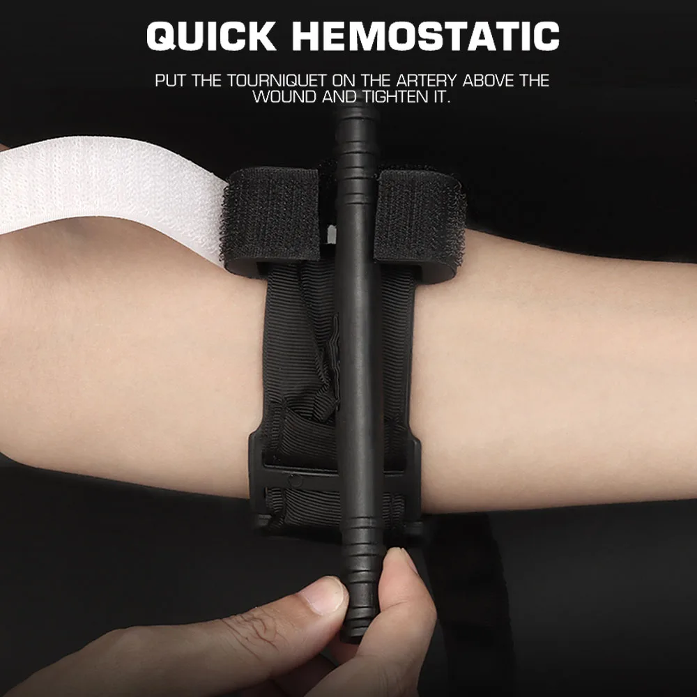 Torniquete táctico de emergencia para exteriores, equipo de primeros auxilios portátil, hebilla de liberación rápida y lenta, fundas de camuflaje Airsoft - imagen 2