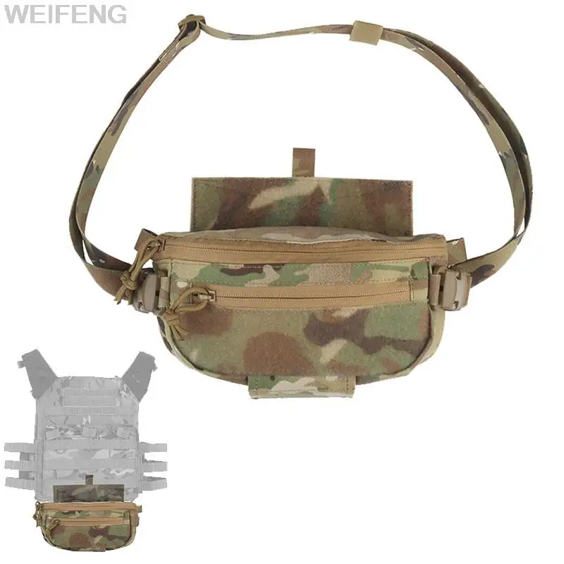 Bolsa colgante EDC para chaleco táctico, riñonera con soporte para torniquete, doble propósito con correa para el hombro