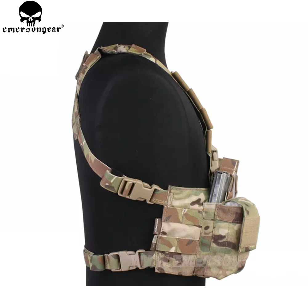 Emersongear-Chaleco de aparejo de pecho fácil, chaleco de combate táctico con bolsa para revistas, chaleco de Paintball de caza Airsoft, multicámara EM7450 - imagen 4