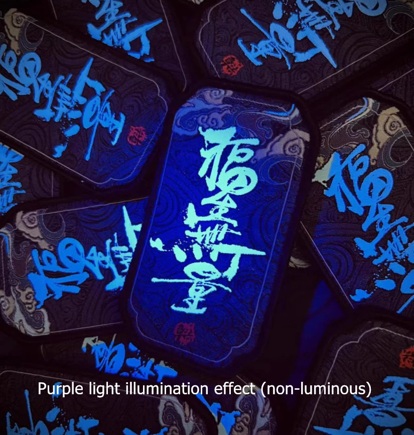 Blessing parches bordados impermeables, deseo a otra persona, las mejores insignias tácticas chinas Kanji para decoración de bolsas de ropa - imagen 4